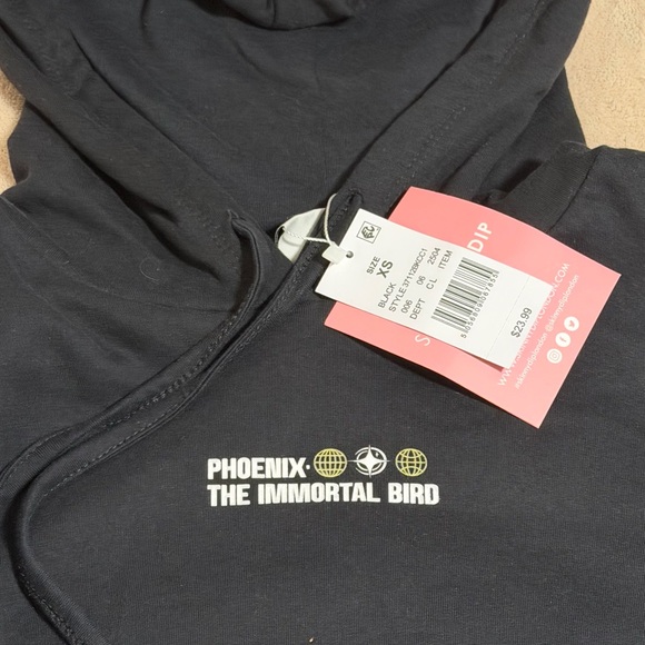 Skinny Dip London The Immortal XS Black Hoodie NWT - Picture 3 of 5